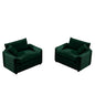 Modern Classic Fabric Single Chair Deep Seat Sofa With Pillow