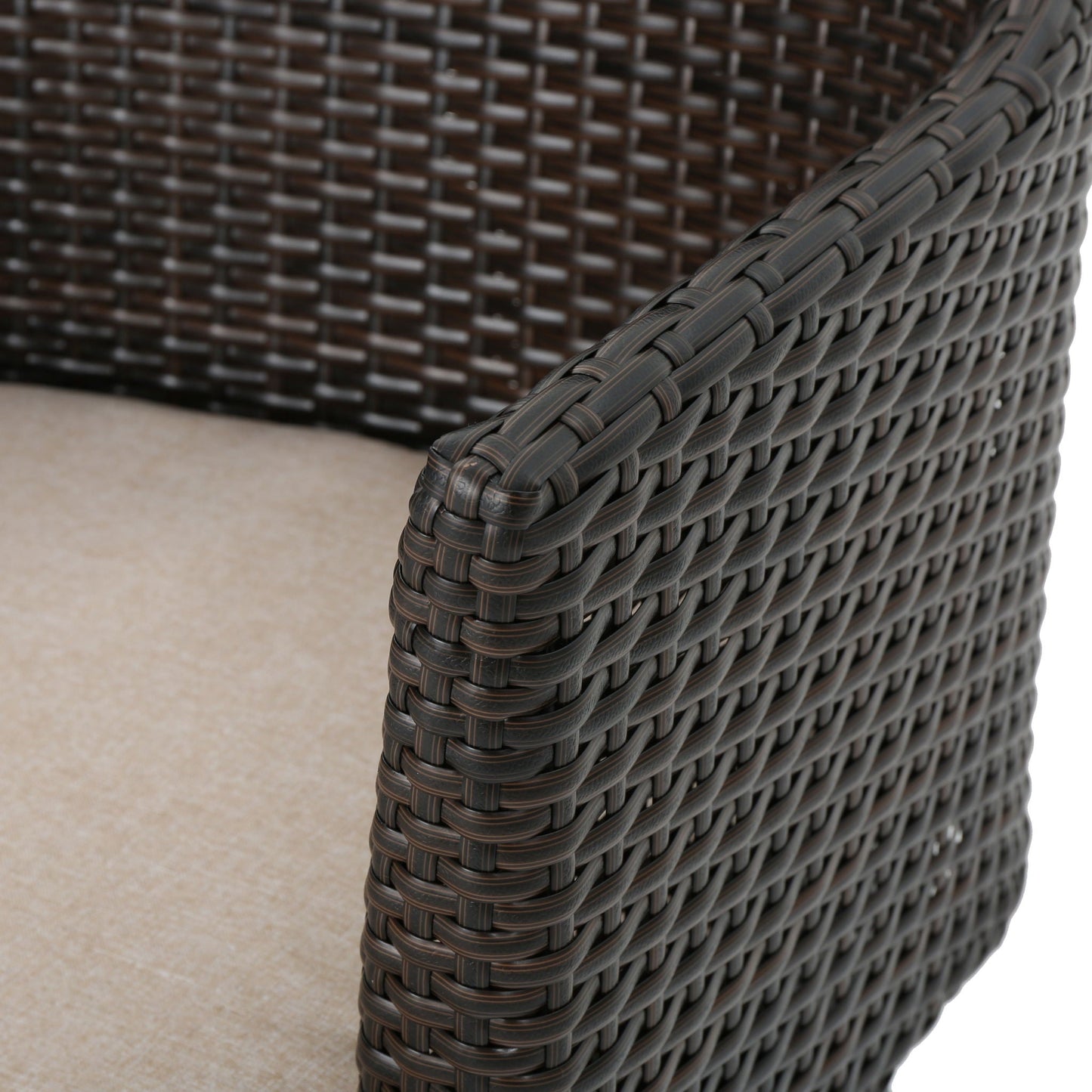 Kenneth 3 Pieces Chat Set Outdoor Furniture - Brown Multi