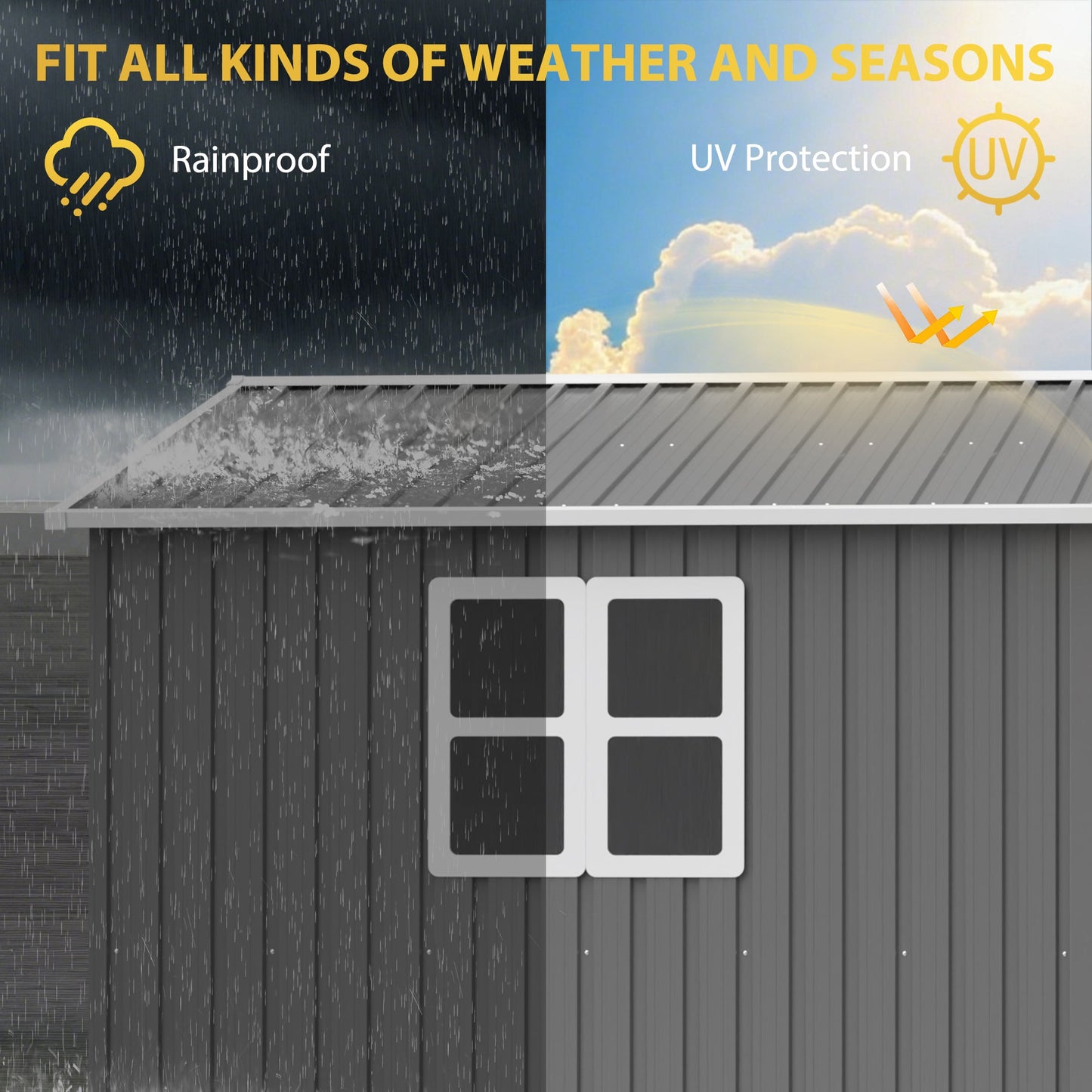 12x10 Ft Outdoor Metal Storage Shed