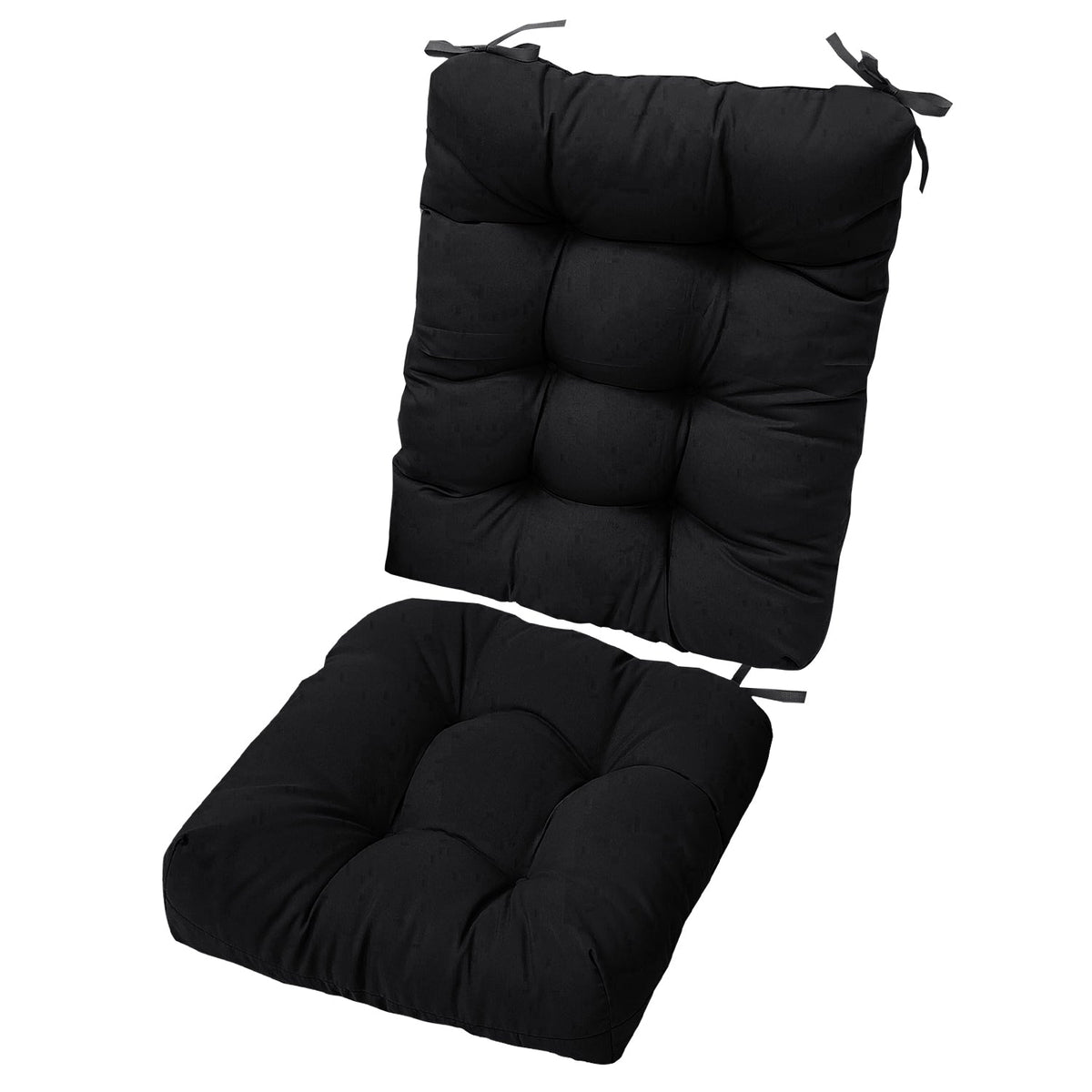 Rocking Chair Cushion 2 Pieces Back Seat Sets with Non-Slip Ties Polyester Fiber Filling _x000B__x000B_Comfortable for Indoor Home Office Car
