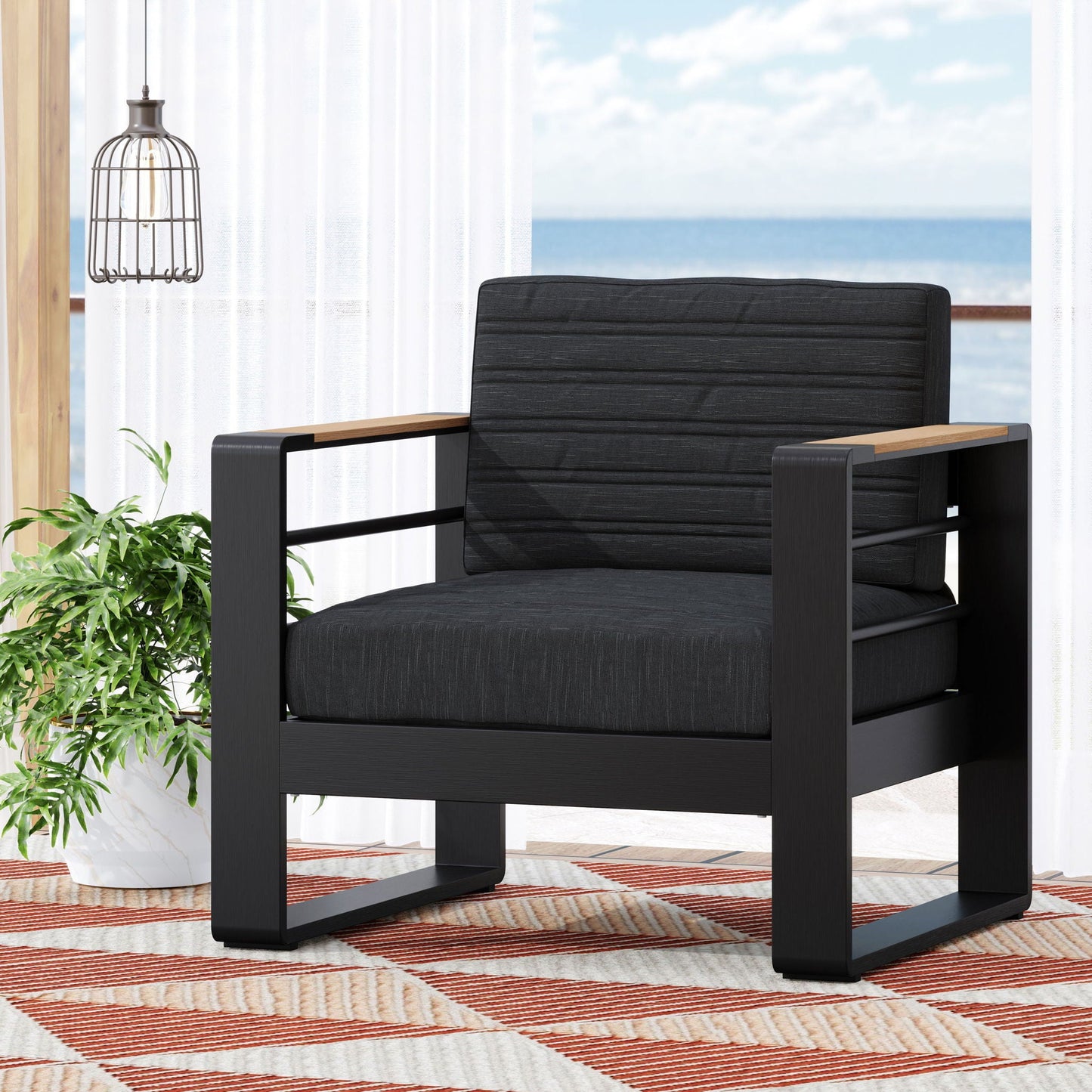 Giovanna Club Chair Set With Aluminum Frame