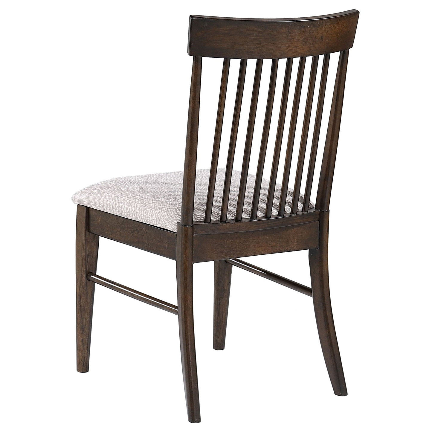 Shirley - 5 Piece Round Dining Table Set With Cushioned Chairs - Dark Walnut