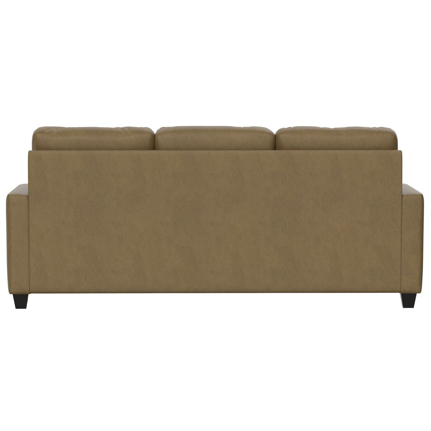 2 Piece Sofa With Chaise, Comfortable Seating For 3, Tapered Feet, USB Charging Console - Brown