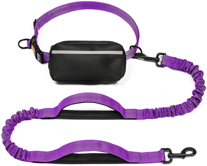 2025 Cross-Border Hot-Selling Multifunctional Dog Leash Waist Bag Pet Set For Walking And Running, Nylon Reflective Traction Rope