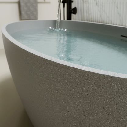 67" Freestanding Bathtub with Pop-up Drain