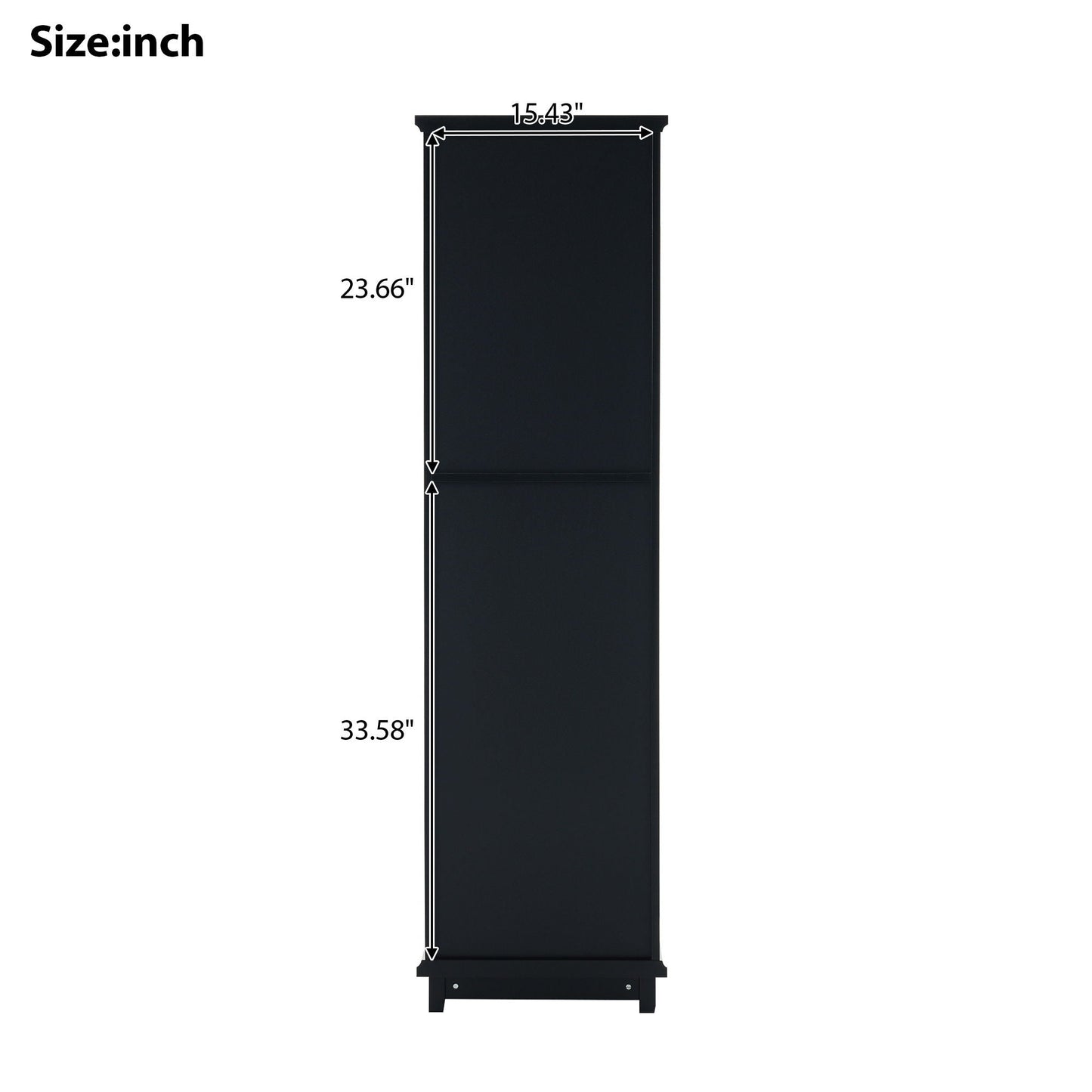 Tall Bathroom Storage Cabinet With Glass Doors, Free-Standing, Two Drawers, And Adjustable Shelves, Board, Painted Perfect For Displaying Your Favorite Items