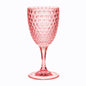 Diamond Cut Plastic Wine Glasses (Set of 4)