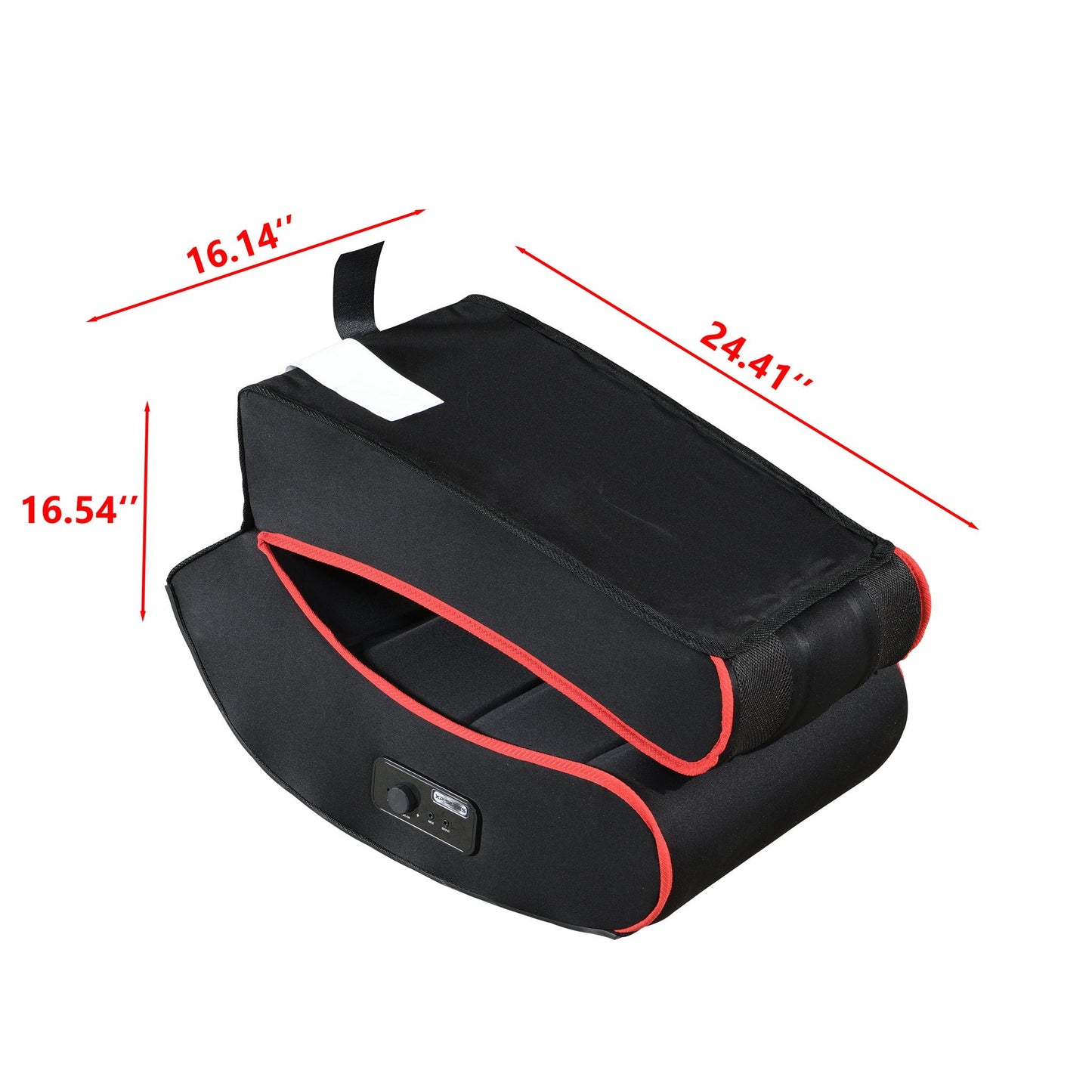 Foldable Gaming Chair With Onboard Speakers, Bluetooth Connection - Black / Red