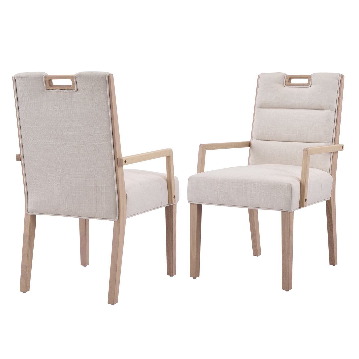 Upholstered Dining Chairs with Armrests