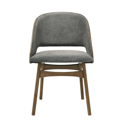 Delmon - Side Chair (Set of 2) - Gray / Walnut