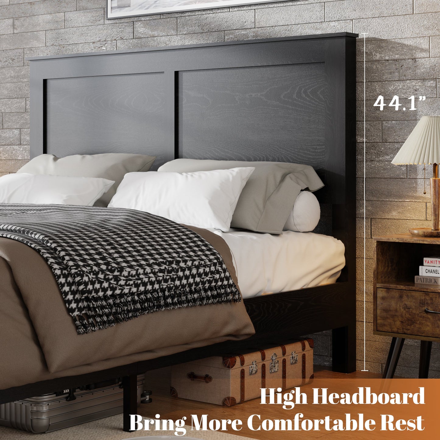 Full Size Wood Platform Bed Frame