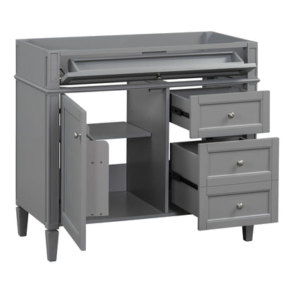 Bathroom Vanity With 2 Drawers And Tip-Out Drawer, Storage Cabinet