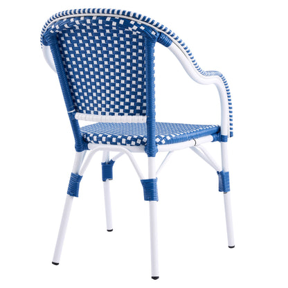 Outdoor Bistro Chairs with Aluminum Frame, Set of 2