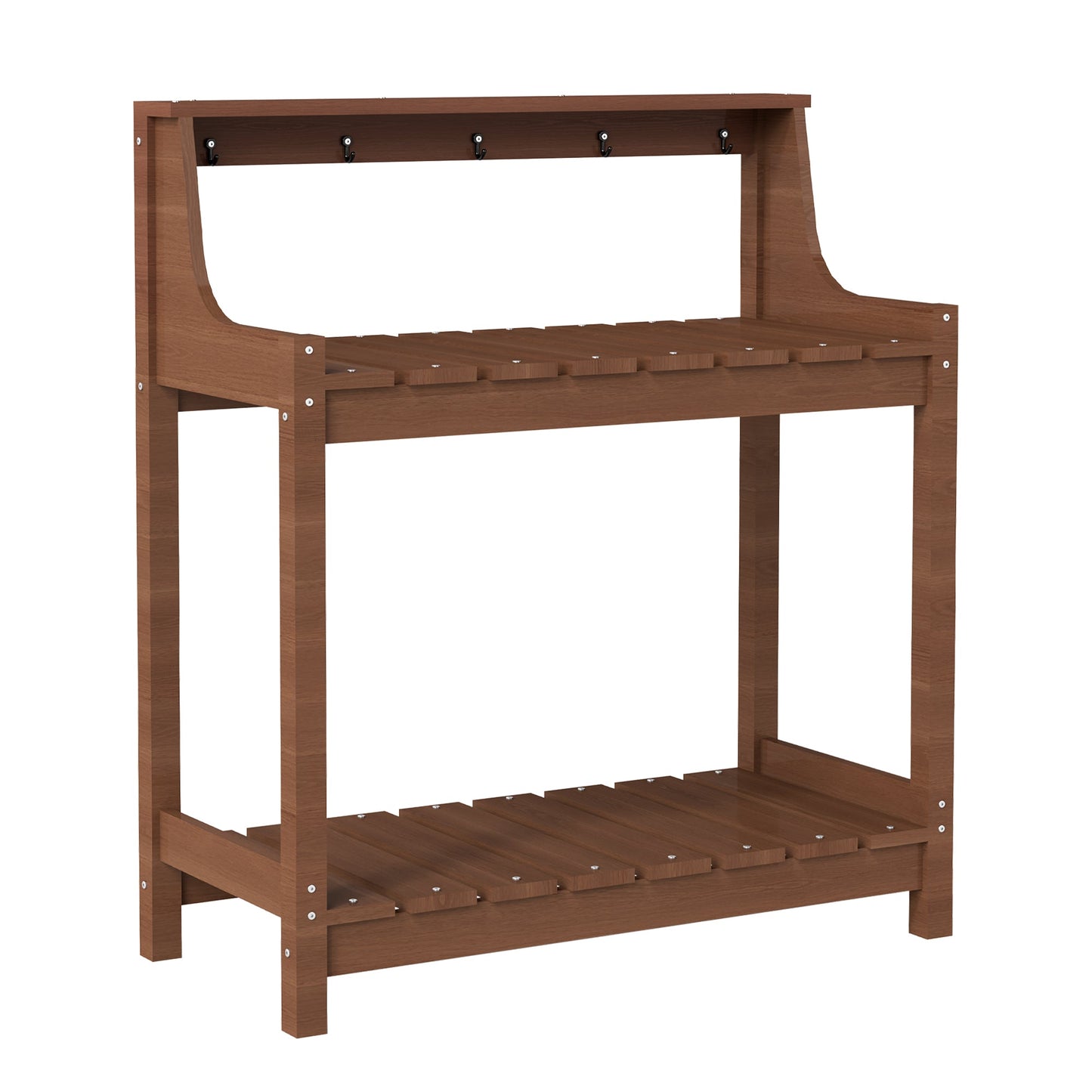 Potting Benches for Outside, HDPE Garden Potting Table with Storage