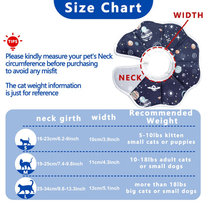 Soft Cat Cone, Adjustable Recovery Collar After Surgery To Prevent Licking Wound, Protective Cat Neck Cone, Comfortable Pet Elizabethan Collar For Cats Kittens And Puppies