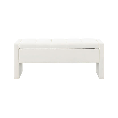 Modern Upholstered Large Bed End Bench With Storage