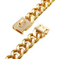 19mm Thick Medium-to-large Dog Collar Gold Color