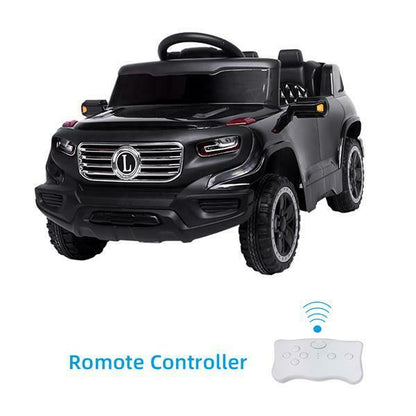 6V Battery-Powered Ride-On Car with Music, Lights, Remote Control, and Safety Features for Kids