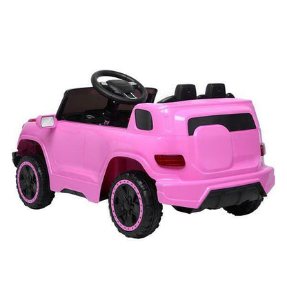 6V Battery-Powered Ride-On Car with Music, Lights, Remote Control, and Safety Features for Kids