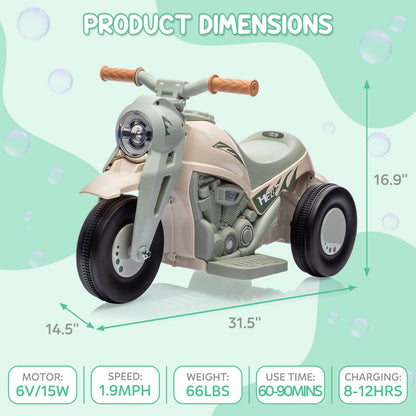 6V Battery Powered Ride On Motorbike Toy for Kids - Perfect for Boys and Girls!