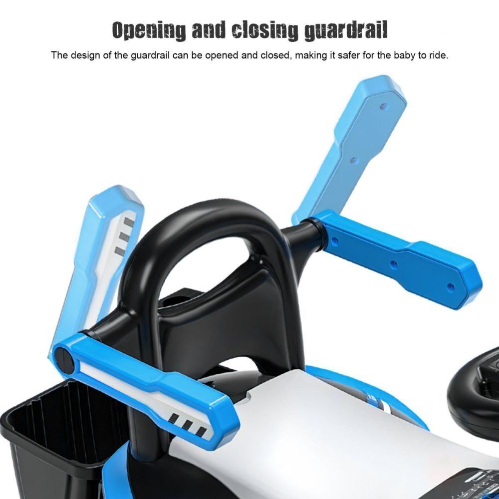 6v Electric Excavator Toy Car with Bluetooth, Helmet, and Rear Features for Kids