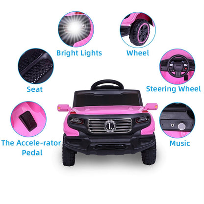 6V Electric Kids Ride-On Truck with Remote Control and 3 Speed Options