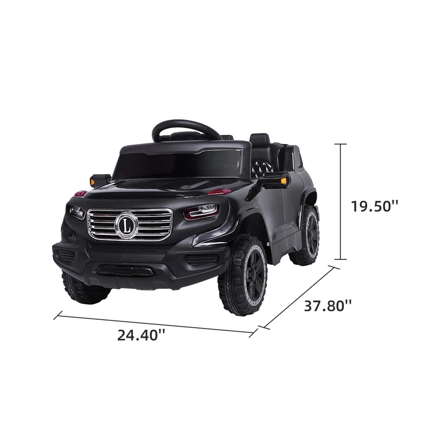 6V Electric Ride-On Car for Kids with 3 Speeds, Lights, and Remote Control