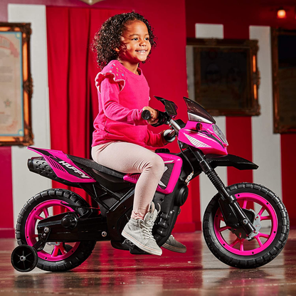 6V Kids Electric Ride-On Motorcycle with Training Wheels - Fun and Safe Toy for Young Riders