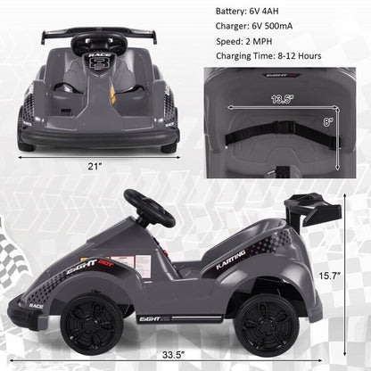 6V Kids Ride On Go Cart with Remote Control and Safety Belt - Perfect Children's Vehicle Toy Gift