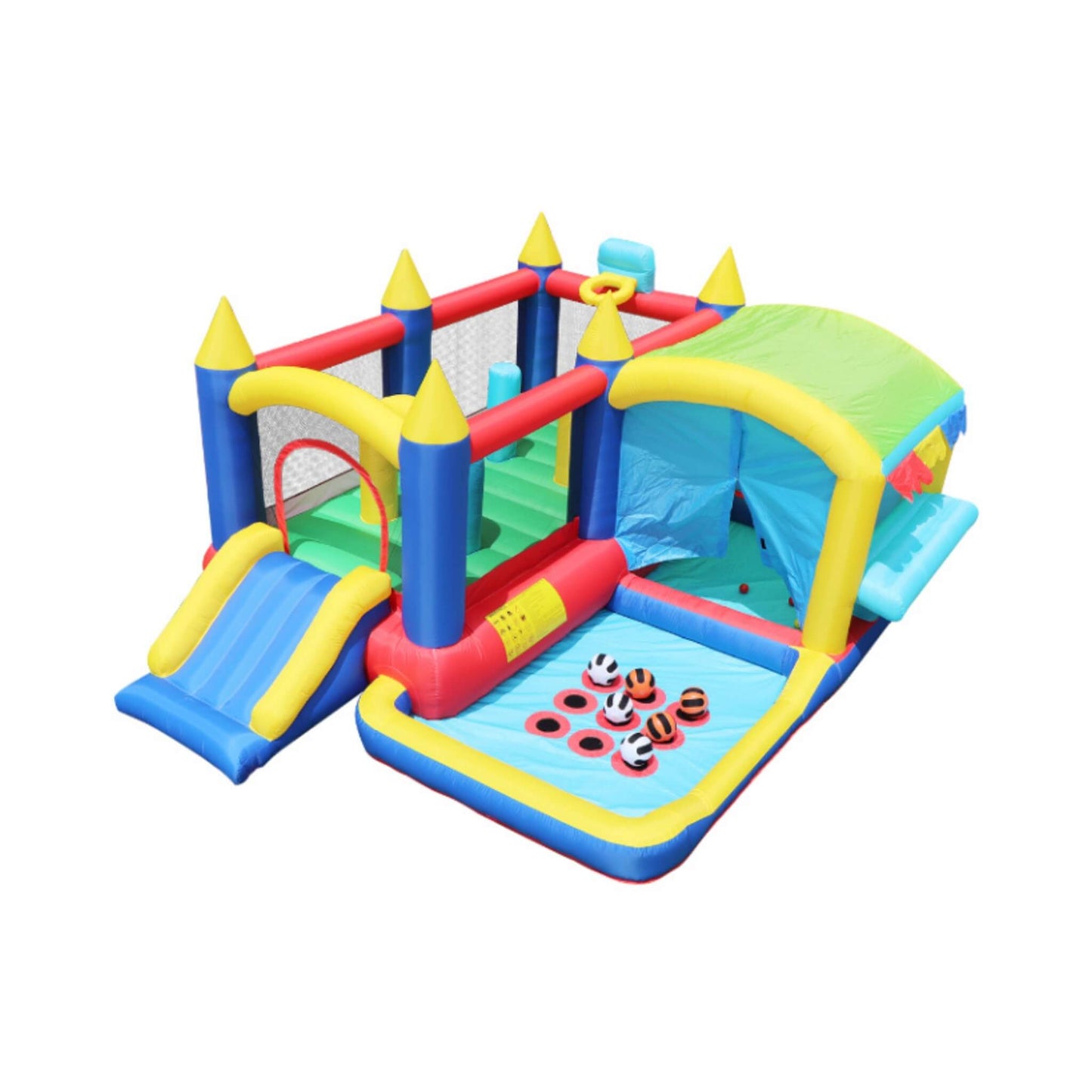 7-In-1 Inflatable Bounce House With Ball Pit, Obstacles And Bouncy Castle (SAK50823)