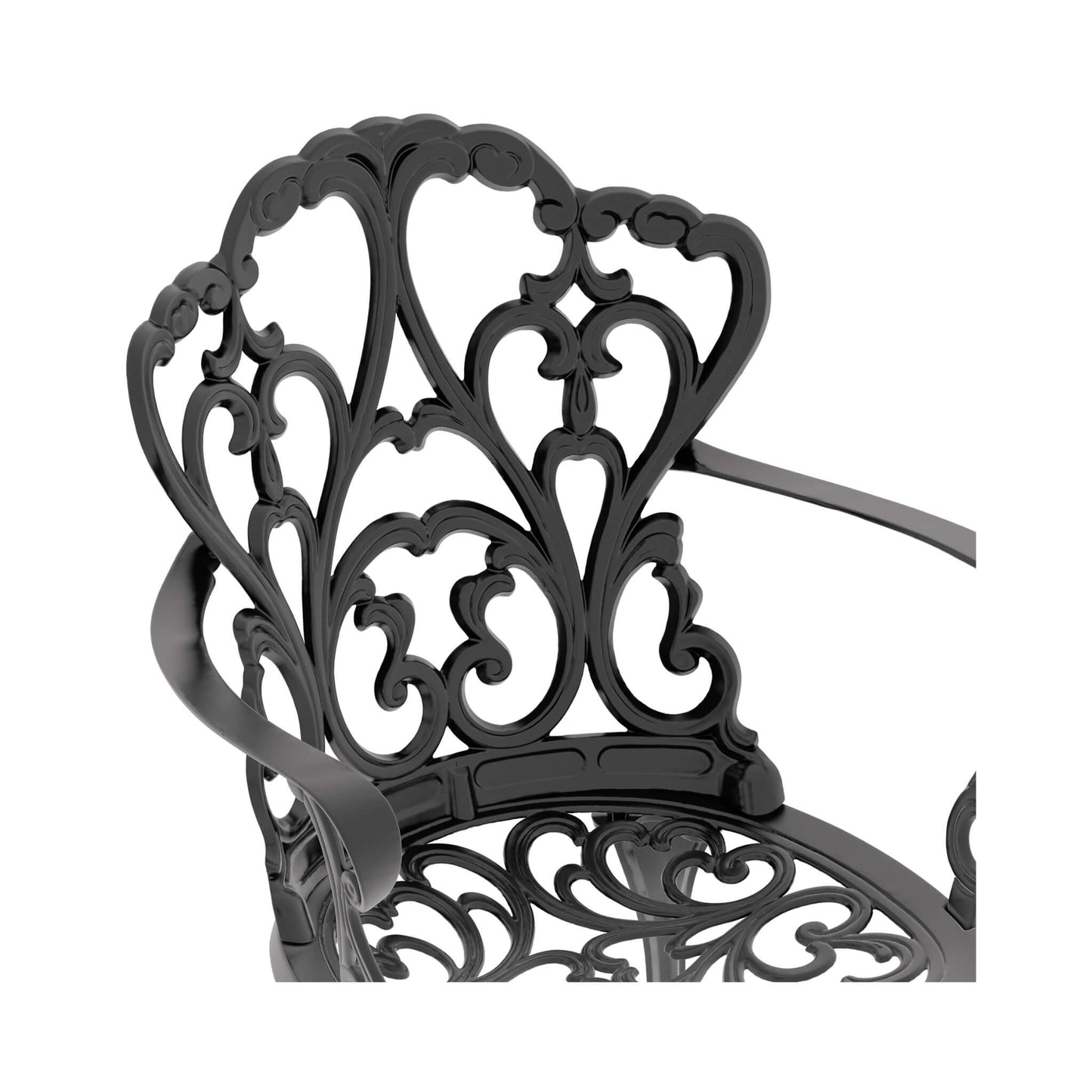 Alora 7-Piece Cast Aluminum Patio Furniture Set With Black Frame And Off-White Cushions (SAK12948)
