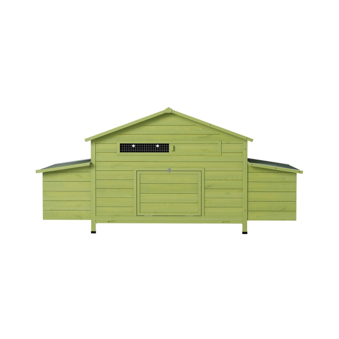 70-Inch Wooden Chicken Coop With Nesting Box, Perch, And Run Doors (SAK74619)