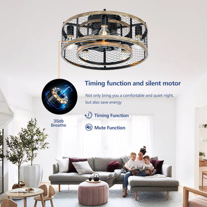 20'' Cage Ceiling Fan With Remote Control