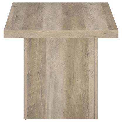 Devar 2-piece Square Coffee End Table Set Distressed Pine