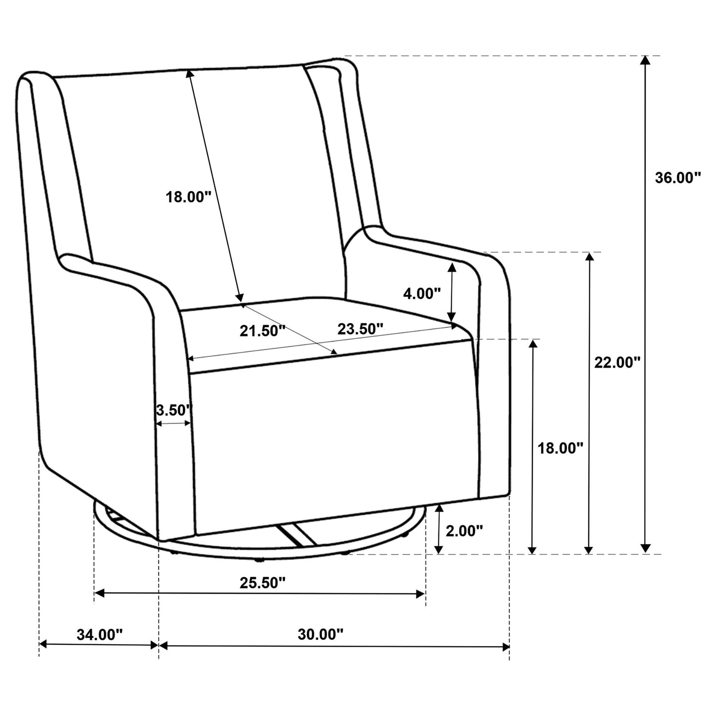 Omari - Swivel Glider Chair