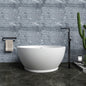 52.7 Inch Round Freestanding Solid Surface Soaking Bathtub