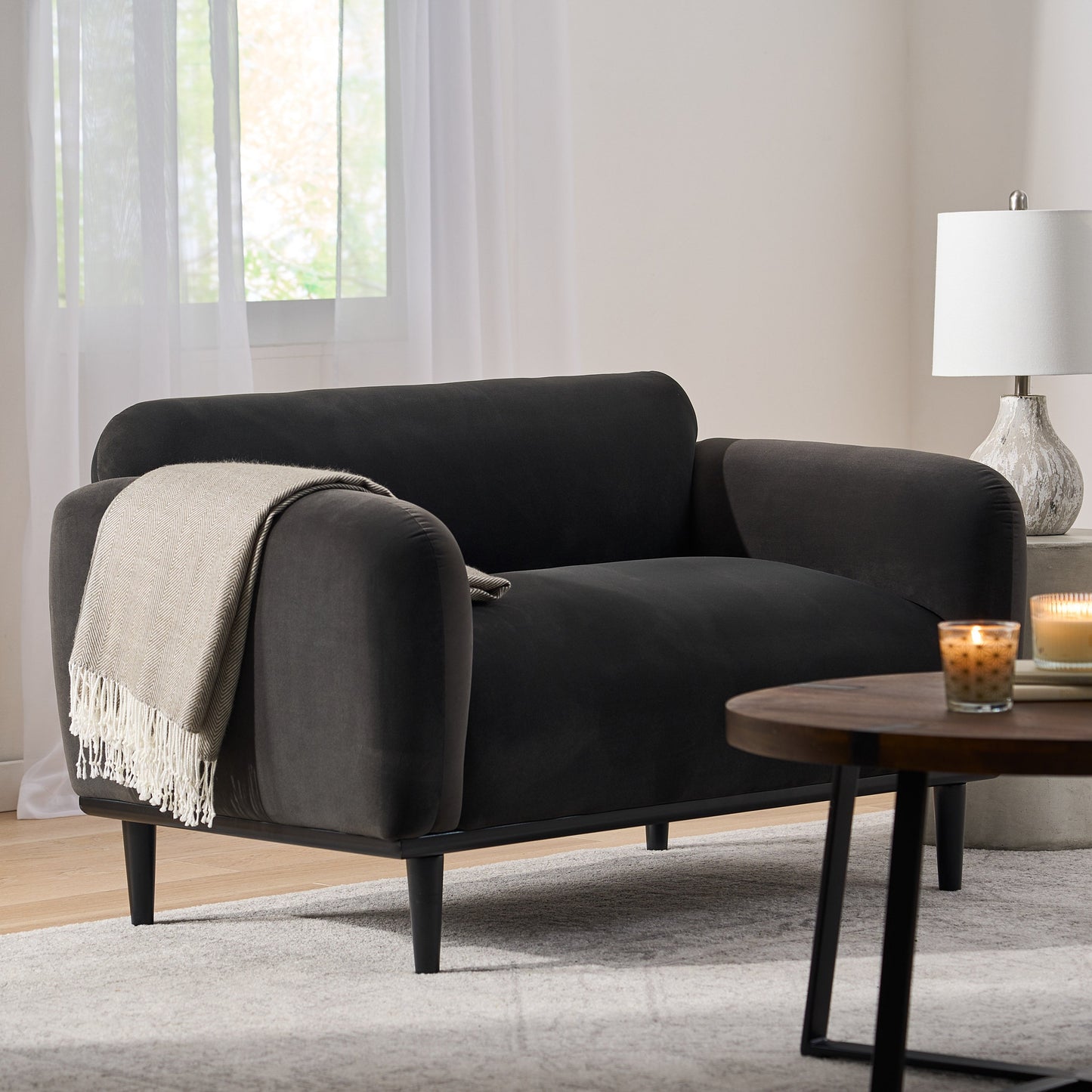 Loveseat Sofa - 50" Dark
