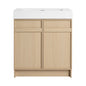 Freestanding Bathroom Vanity With Resin Sink & Soft Close Cabinet Doors