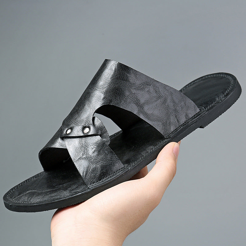 Mens European And American-style Vintage Beach Sandals