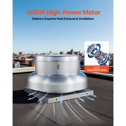 Roof Exhaust Fan with High-Power Motor and Adjustable Airflow