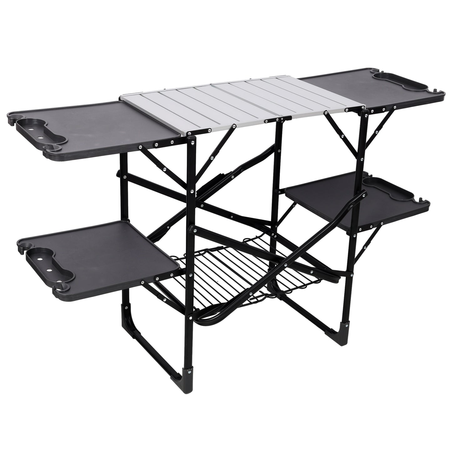 Folding Camping Kitchen Table - Portable Outdoor Cooking Station