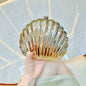 Women's Sparkly Seashell Acrylic Clutch - Metallic Evening Purse for Party & Prom