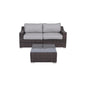 Outdoor Wicker Conversation Set With Cushions, All Weather