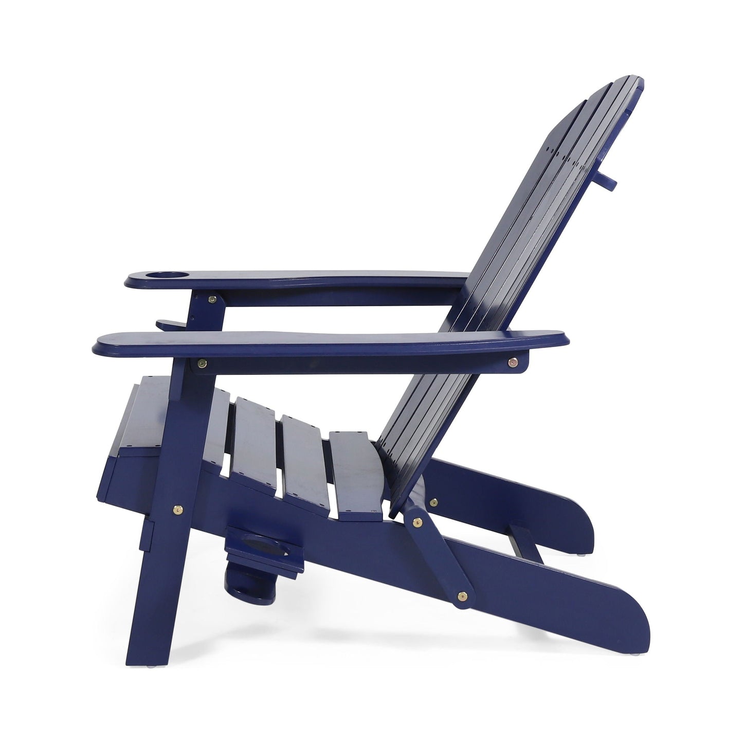 Zenithia Outdoor Foldable Adirondack Chair with 2 Cup Holders