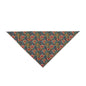 Crimson Blossoms on Teal Vintage Brocade Pattern - Pet Bandana Pet Zen
