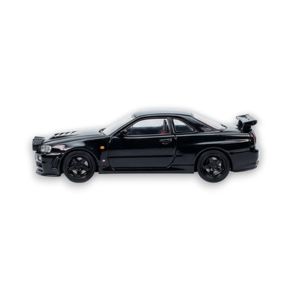 Street Weapon Nissan R34 GT-R Black Snow Drift 1:64