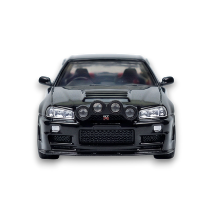 Street Weapon Nissan R34 GT-R Black Snow Drift 1:64