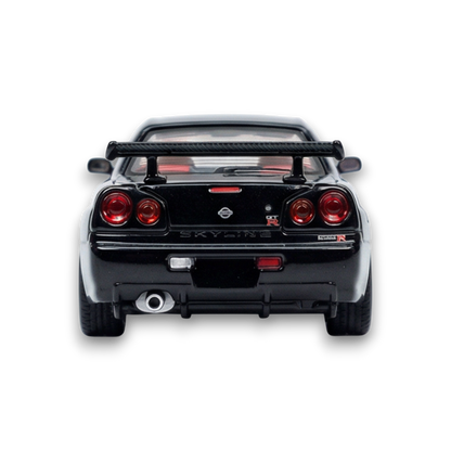 Street Weapon Nissan R34 GT-R Black Snow Drift 1:64
