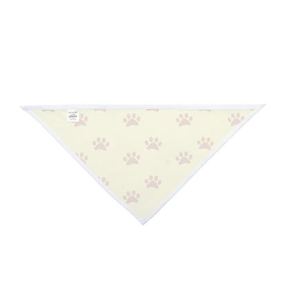 Golden Pawprints on Buttercream Sky - Pet Bandana Pet Zen