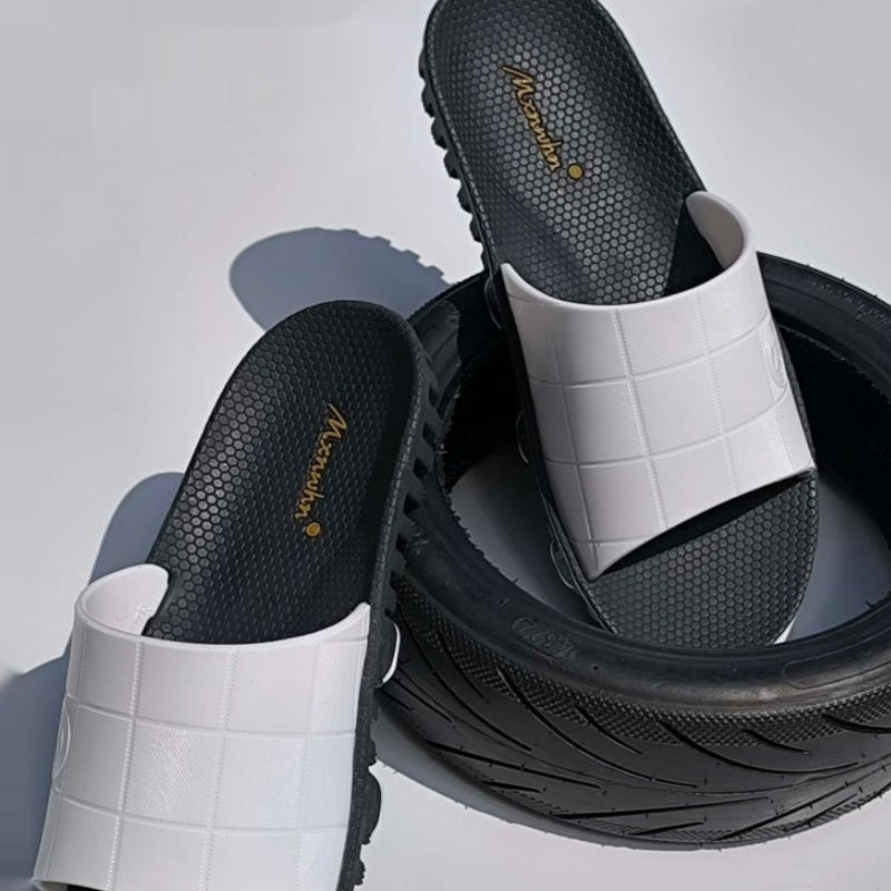 Mens Non-absorbent Rubber-soled Casual Slippers